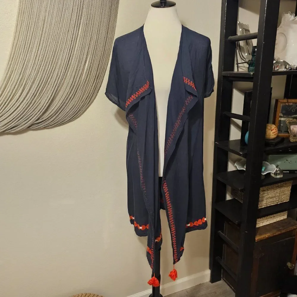 J. Crew Cardigan with Hearts Sz  L